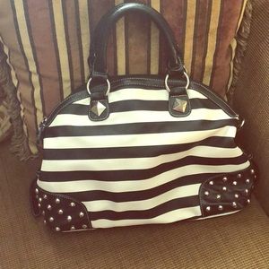 Black and white purse